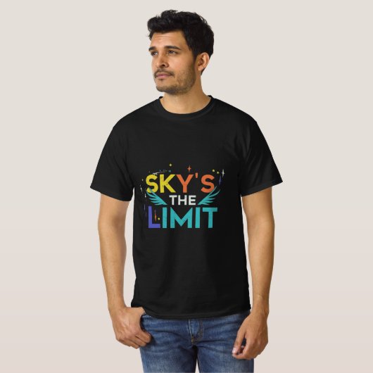 Sky is de limiet t-shirt (Voorkant volledig)