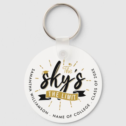 Sky is de Limietklasse van 2023 Afstudeerder Geper Sleutelhanger (Achterkant)