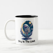 Sky is de Limit, Astronaut Mok, Cadeauidee Tweekleurige Koffiemok (Links)