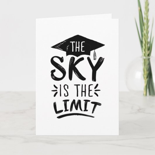 Sky is de Limit Clever Afstuderen Capture Cute Bedankkaart (Voorkant)