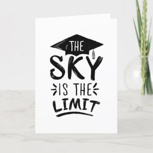 Sky is de Limit Clever Afstuderen Capture Cute Bedankkaart