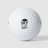 Sky is de Limit Clever Afstuderen Capture Cute Golfballen (Voorkant)
