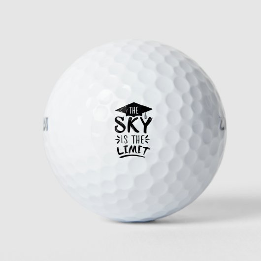 Sky is de Limit Clever Afstuderen Capture Cute Golfballen (Voorkant)