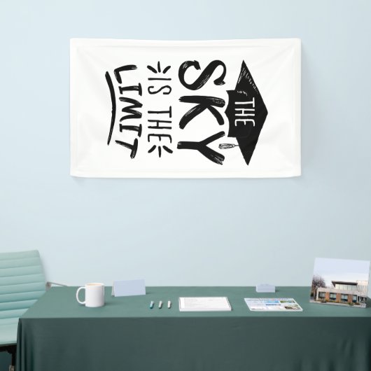 Sky is de Limit Clever Afstuderen Capture Cute Spandoek (Beurs)