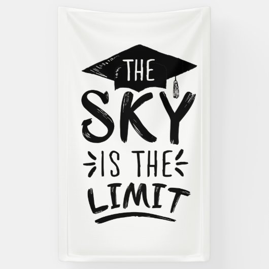 Sky is de Limit Clever Afstuderen Capture Cute Spandoek (Verticaal)