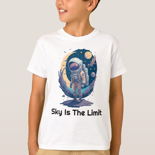 Sky is het Limit Astronaut T-Shirt Perfect cadeau (Voorkant)