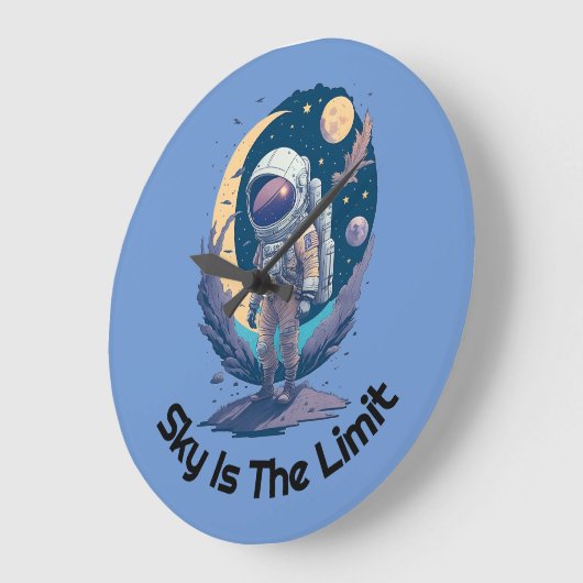 Sky is het Limit Astronaut T-Shirt Perfect cadeau Grote Klok (Hoek)