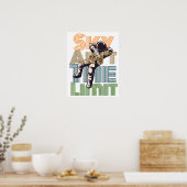 Sky is niet de limiet |  astronautenkoers poster (Keuken)