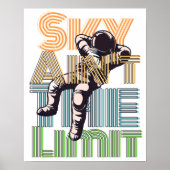 Sky is niet de limiet |  astronautenkoers poster (Voorkant)