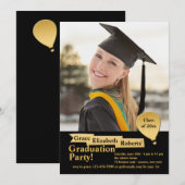 Sky is The Limit Photo Afstuderen Invitation Kaart (Voorkant / Achterkant)