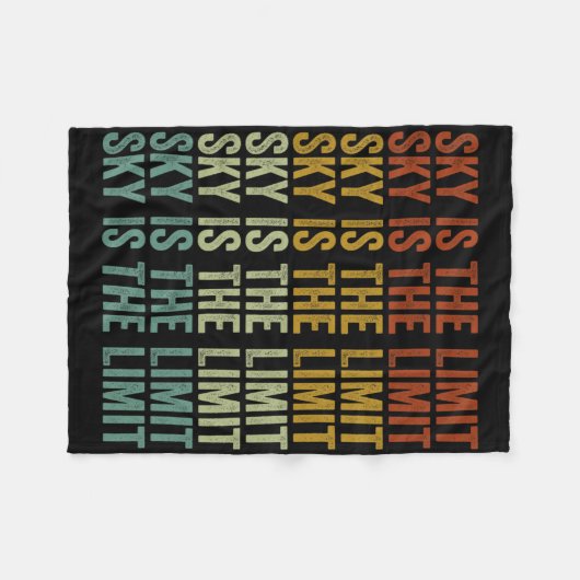 Sky Is The Limit Rock Mountain Fleece Deken (Voorkant (Horizontaal))