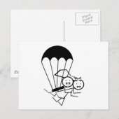 Sky Jump Wedding Briefkaart (Voorkant / Achterkant)