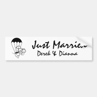Sky Jump Wedding Bumpersticker