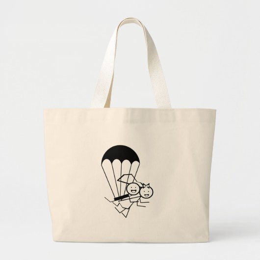 Sky Jump Wedding Grote Tote Bag (Voorkant)