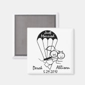 Sky Jump Wedding Magneet (Voorkant / Achterkant)