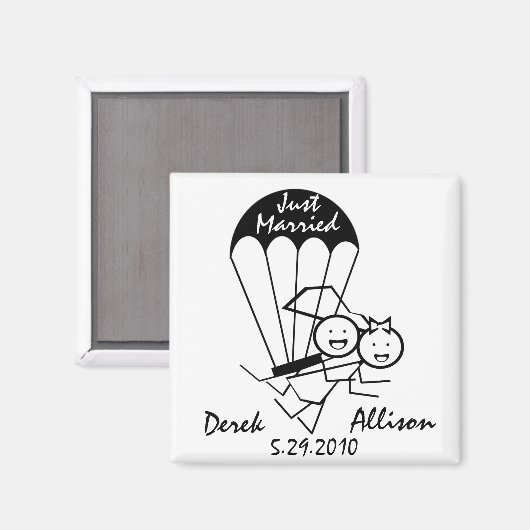 Sky Jump Wedding Magneet (Voorkant / Achterkant)