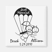 Sky Jump Wedding Magneet (Voorkant)