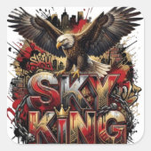 Sky King Eagle Sticker | Krachtige Vogel Grafische (Voorkant)