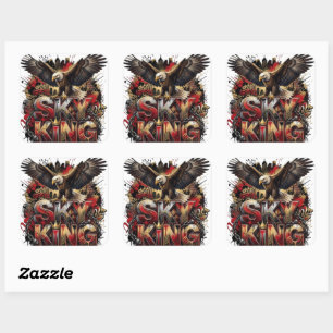 Sky King Eagle Sticker   Krachtige Vogel Grafische