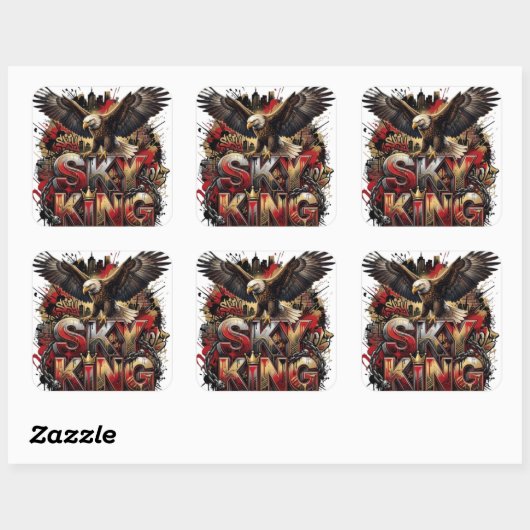 Sky King Eagle Sticker | Krachtige Vogel Grafische (Vel)