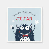 Sky | Kleine gepersonaliseerde Birthday-partij Servet (Voorkant)