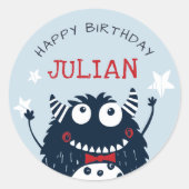 Sky | Kleine gepersonaliseerde kinderen van afgelo Ronde Sticker (Voorkant)