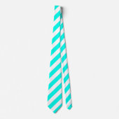 Sky kleur Stripe, cadeau voor mannen Stropdas (Voorkant)