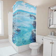 Sky Lagoon Iceland Art Illustratie Reizen