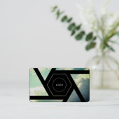 Sky lens abstract professional visitekaartje (Staand voorkant)