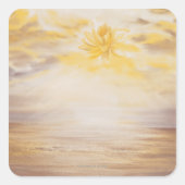 Sky Lotus Vierkante Sticker (Voorkant)