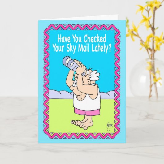 SKY MAIL Birthday-kaart Kaart (Gele Bloem)