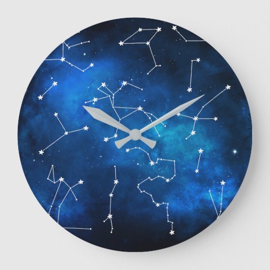 Sky Map Constellation Astronomy Lover Grote Klok (Voorkant)