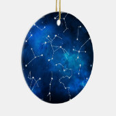 Sky Map Constellation Astronomy Lover Keramisch Ornament (Rechts)
