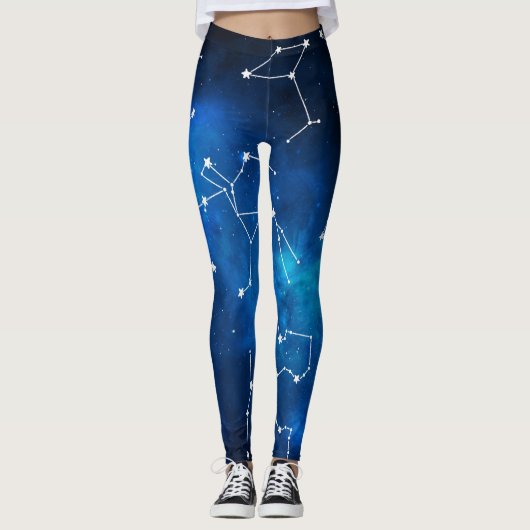 Sky Map Constellation Astronomy Lover Leggings (Voorkant)