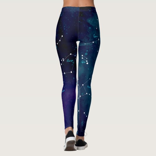 Sky Map Constellations Astronomie Leggings (Achterkant)