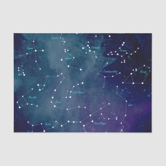 Sky Map Constellations Astronomie Tissuepapier (Voorkant)