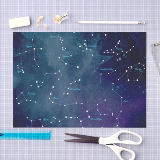 Sky Map Constellations Astronomie Tissuepapier (Craft)