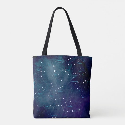 Sky Map Constellations Astronomie Tote Bag (Achterkant)
