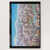 Sky Map of North Cascade National Park gelabeld Legpuzzel (Verticaal)