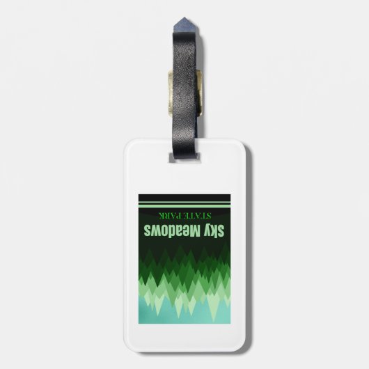 Sky Meadows State Park Virginia Forest Bagagelabel (Achterkant verticaal)