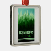 Sky Meadows State Park Virginia Forest Metalen Ornament (Rechts)