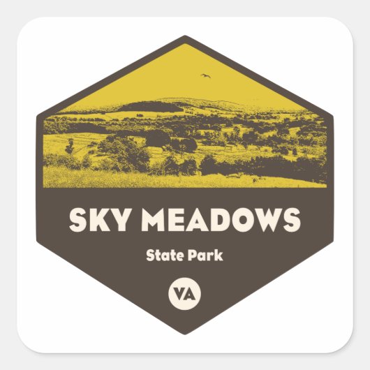 Sky Meadows State Park, Virginia Vierkante Sticker (Voorkant)