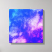 Sky met Clouds Abstract Foto in Blue en Paars Canvas Afdruk (Voorkant)