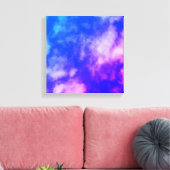 Sky met Clouds Abstract Foto in Blue en Paars Canvas Afdruk (Insitu (Woonkamer))