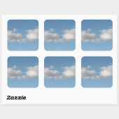 Sky met Clouds. Vierkante Sticker (Vel)