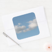 Sky met Clouds. Vierkante Sticker (Envelop)