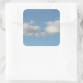 Sky met Clouds. Vierkante Sticker (Tas)