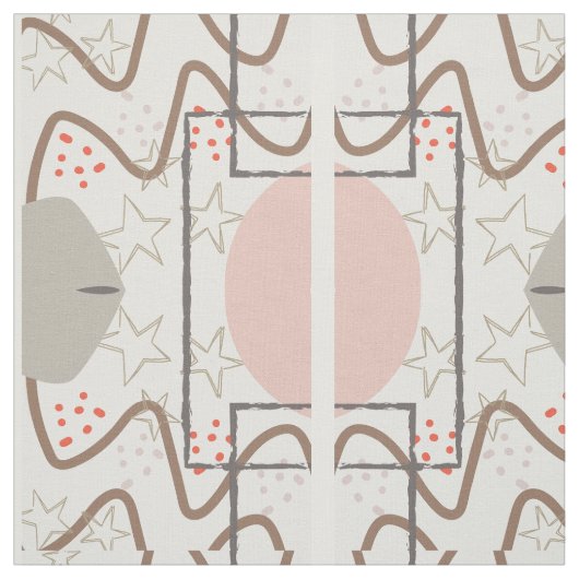 Sky Mid Century moderne stof (Swatch)