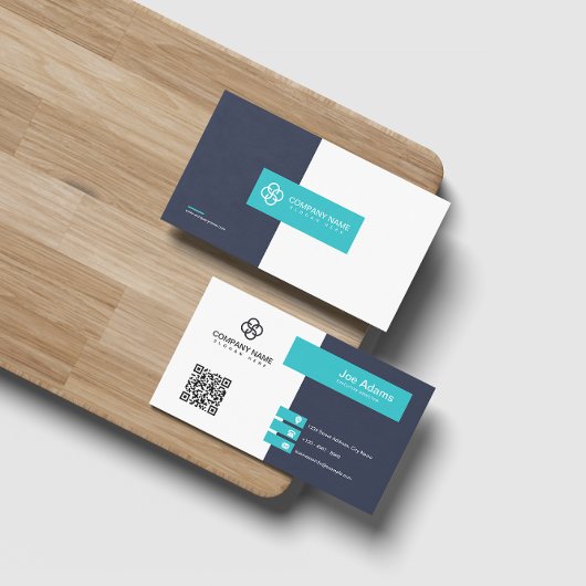 Sky Modern Simple Professional QR-code scanbaar Visitekaartje