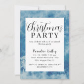 Sky Modern Stoffig Blauw Sneeuwvlokje Kaart (Voorkant)